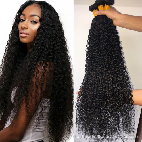 Cheap Natural Color 613 Straight Kinky Curly Body Deep Water Wavy 100% Virgin Human Hair Bundles Extensions